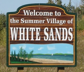 White Sands entrance sign